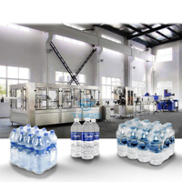 5000bph usine d'embouteillage d'eau minérale ligne de production d'eau remplissage équipement d'étiquetage et d'emballage