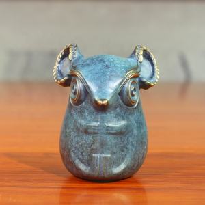 도매 선물 풍수 조디악 구리 금속 동물 조각 황동 쥐 동상 청동 쥐 조각 - Product Image 3