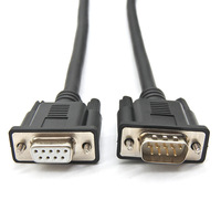 Cable de Extensión Serial DB9 Macho a Hembra RS232 de 9 Pines, Arnés de Cableado Recto, Aislamiento de PVC VGA para Monitor de Computadora