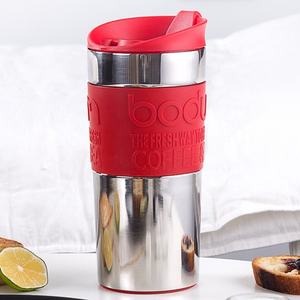 Acero inoxidable 16oz doble pared Acero inoxidable <span class=keywords><strong>Francia</strong></span> prensa taza de café con tapa y pajita taza de vacío logotipo personalizado - Product Image 3