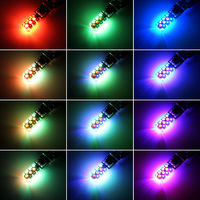 Lumières LED de voiture RGB 5050 6 SMD, lumières colorées, télécommande, lumières de plaque d'immatriculation, lumières LED de voiture clignotantes RGB