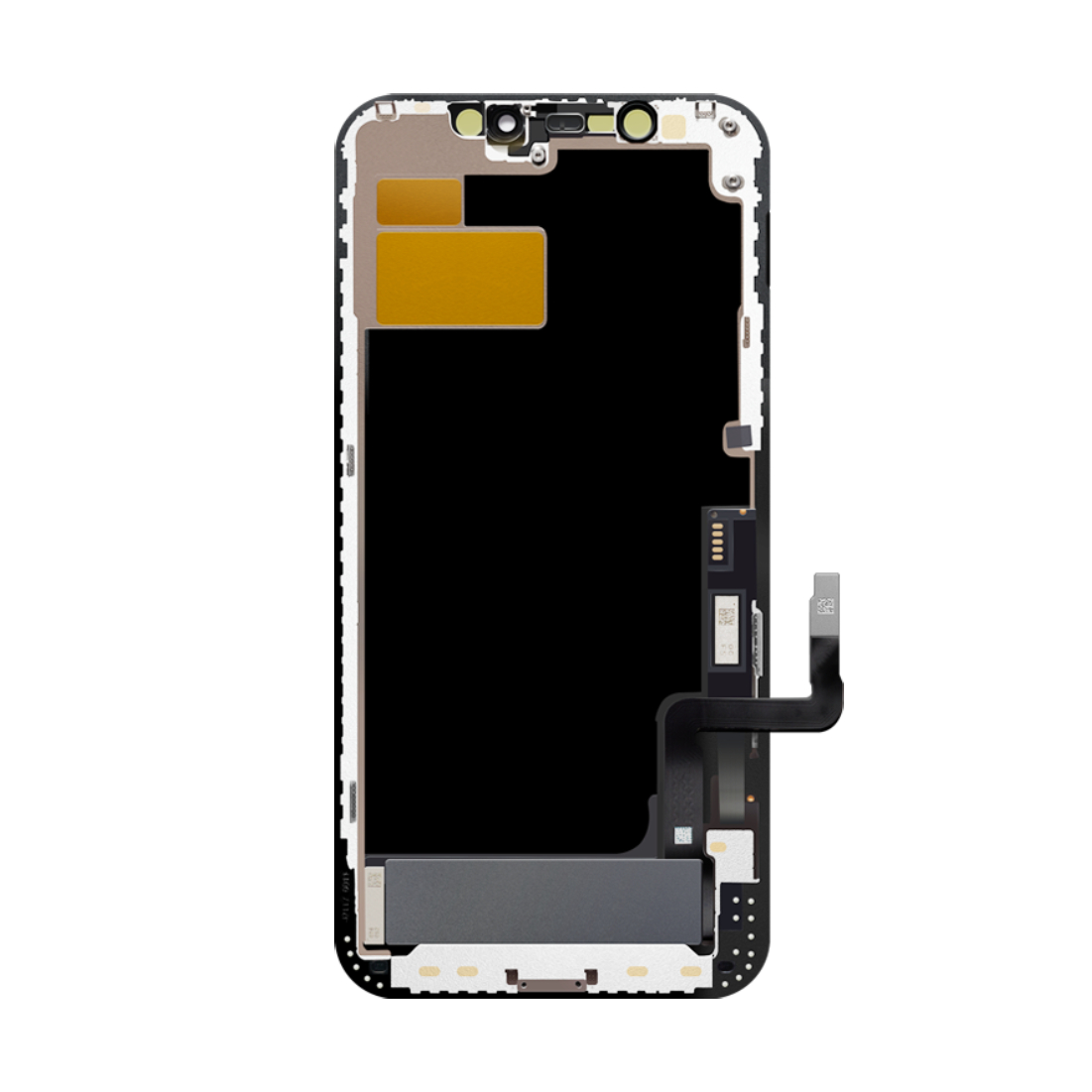 Noir + pour iPhone 12 Pro + Écran LCD OLED Rigide