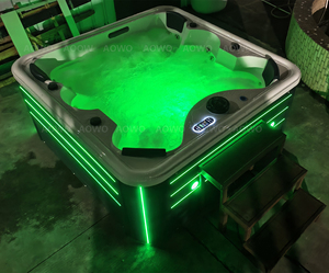 Tocadores de baño para 6 personas, bañera de <span class=keywords><strong>Spa</strong></span> para exteriores, caravana, furgoneta, caravana, tubo caliente Yacuzi para iluminación de Ambiente de Panel exterior - Product Image 1