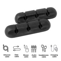 Organisateur de câbles de bureau en silicone, clips de rangement pour câbles USB et de données