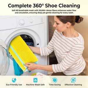 2 Sacchetti per <span class=keywords><strong>Lavaggio</strong></span> <span class=keywords><strong>Scarpe</strong></span> in Lavatrice con Supporto per <span class=keywords><strong>Scarpe</strong></span>, Riutilizzabili e Durevoli, con Rivestimento in Fibra Morbida - Product Image 6