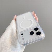 Étui transparent avec bouton de contrôle de la caméra pour iPhone 18 Pro Max, 17 Air, 16, 17 Pro Max, 16, 17 Pro – Coque magnétique en acrylique