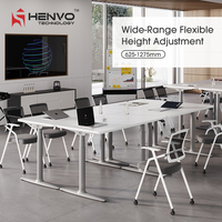 Cadre de bureau électrique contemporain en acier ergonomique réglable en hauteur, double moteur, pour table assis-debout, avec verrouillage enfant OEM, pour chambre à coucher