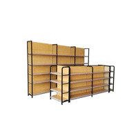 Présentoir en bois personnalisé-Présentoir de vente au détail à plusieurs niveaux réglable pour le merchandising en boutique et la présentation de produits