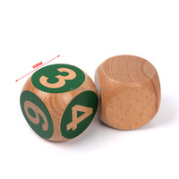 Dés en bois couleur nature 16 18 20mm avec coin rond coloré/jouets éducatifs en bois pour enfants jeu de société