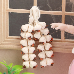 Maison de poupée lhhanx1:12, accessoires de maison, ornements, modèle de simulation, légumes, <span class=keywords><strong>ail</strong></span>, bouquet entier, 5 bouquets - Product Image 1