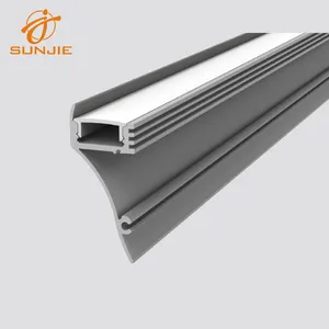 Irregularly shaped ALP4020 wall washer aluminum extrusion surface mounted LED profile for flexible or rigid LED strips