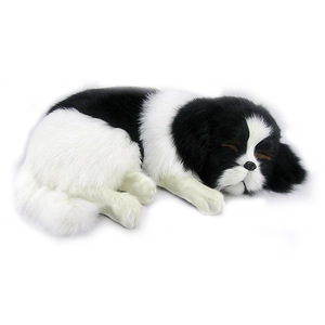 Realistische schlafende King-<span class=keywords><strong>Charles</strong></span>-<span class=keywords><strong>Spaniel</strong></span>-Hundestatue, 35 cm, flauschig, handgefertigt, nicht gefüllt, Tier-Deko für den Innenbereich, Wohndekoration - Product Image 2