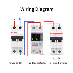 SVP916-1 Interruptor de Circuito con Relé de Voltaje Ajustable Monofásico, Recuperación Automática, Protector de Sobretensión, Pantalla LED Dual, 40A/63A/80A - Product Image 3