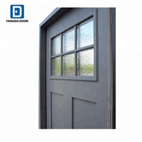 Portes d'entrée doubles modernes en composite imperméable, très vendues, avec composants en fibre de verre pour maisons