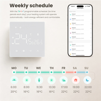 Nouveau thermostat intelligent WT480 2026 avec double écran OLED, compatible Zigbee et Wi-Fi, fonctionne avec Home Assistant, Alexa, Google