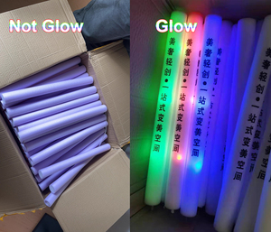 3 Cores Piscando Glow Sticks Led Party Supplies Espuma Sticks Light up Baton Wands para Crianças - Product Image 3