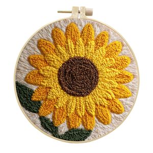 Handmade Sunflower Embroidery Crafts Set for Women High Quality Cross-Stitching Needlework for Beginners Home Use