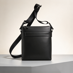 <b>Men</b> Faux Leather Crossbody <b>Bag</b> Adjustable Wide Strap Front Pocket Zipper Closure Daily Business <b>Shoulder</b> Messenger <b>Bag</b> - Product Image 2