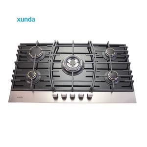 Xunda Cuisinière à gaz 5 brûleurs Cuisinière à gaz intégrée Cuisinière à gaz Verre trempé Allumage électronique Compatible GPL - Product Image 2