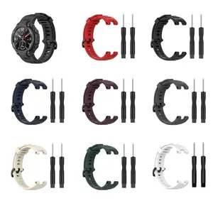 Correa de Reloj Deportiva de Silicona Suave para <span class=keywords><strong>Huami</strong></span> <span class=keywords><strong>Amazfit</strong></span> <span class=keywords><strong>T</strong></span>-<span class=keywords><strong>Rex</strong></span> A1918, Correa de Repuesto - Product Image 1
