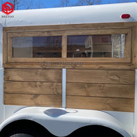 Remorque alimentaire vintage pour chevaux, chariot mobile, stand de vente ambulante, camion à fleurs avec cuisine complète, remorque de bar mobile, camion de crème glacée