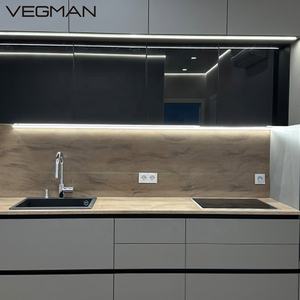 לכה אפור l בצורת ארונות מטבח מודרניים להגדיר ארון - Product Image 2