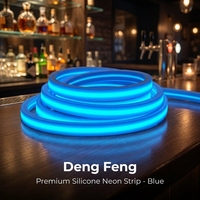 Bande lumineuse LED néon flexible en cuivre à éclairage frontal 1510, AC 24V, IP67, bleue, pour usage intérieur/extérieur