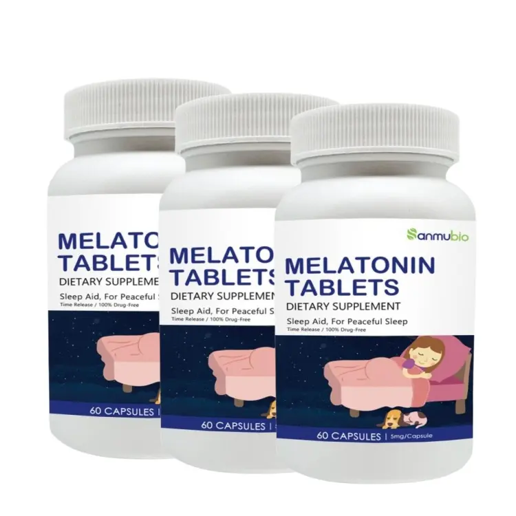 Comprimidos de melatonina de fórmula testados mais longos para dormir de melatonina vegana OEM ODM