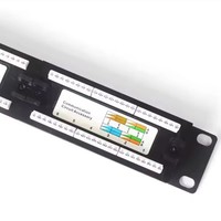 Panel Patch Jaringan Terproteksi Paduan Seng 12/24/48 Port Rj45 Cat6 Harga Pabrik Murah untuk Pusat Data