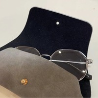 Étui à lunettes haut de gamme personnalisable avec logo, étui à rabat pour lunettes de soleil et de lecture, sac pour montures de lunettes avec stock fabricant