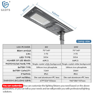 Lámparas Solares de Alta Luminosidad para Exteriores, 150lm/w, Ultrafinas, IP65, Impermeables, Todo en Uno, para Jardín, Patio, Carretera, SL-AIO- - Product Image 5