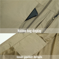 OEM veste imperméable et résistante aux rayures pour hommes, utilitaire multi-poches pour l'extérieur, grandes poches, Gilet de travail, Gilet en toile