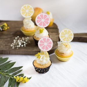 Décorations de gâteaux en forme de citron scintillantes sur le thème des fruits pour baby shower, bridal shower, <span class=keywords><strong>anniversaire</strong></span>, fournitures de décoration de gâteaux - Product Image 5
