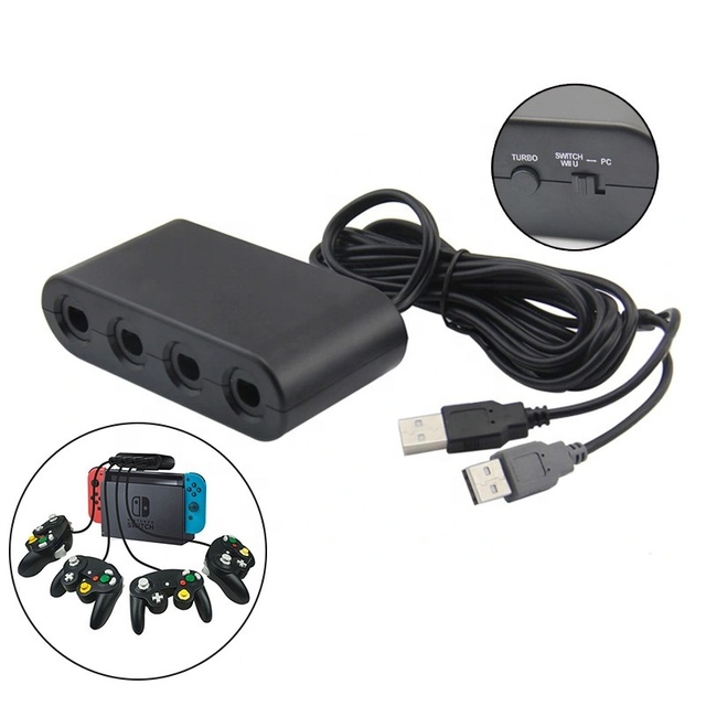 4 Ports Converter USB Adapter for GameCube GC Wired Controller for NGC/Wii U/PC Star Fighting Game