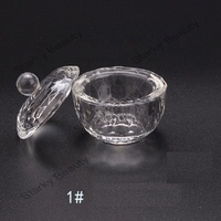 Plat dappen en verre de cristal plat dapper de style hexagonal avec bouchon tasse en verre de cristal multi forme
