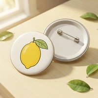 Badge rond en fer blanc à motif anime, design tendance, personnalisable, bouton en métal de 58 mm, option économique