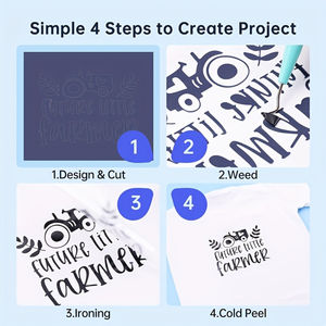 <span class=keywords><strong>Hot</strong></span> Sales 50CM * 50M PU Matt HTV Wärme übertragung Vinyl rollen Easyweed Vinyl Wärme übertragung für Kleidung - Product Image 5