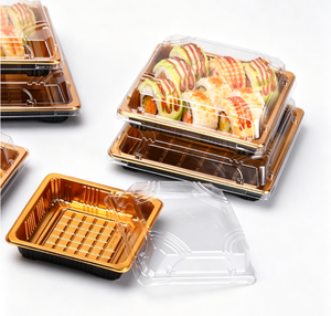Emballage alimentaire jetable en plastique pour sandwichs et sushis, de type plateau carré multifonctionnel classique, de la marque Fujian <span class=keywords><strong>Bingo</strong></span> Take Away. - Product Image 3