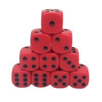 Dés miniatures personnalisés en vrac, 10 mm, coins carrés en plastique, dés D6, dés à points pour jeux de casino et jeux de société