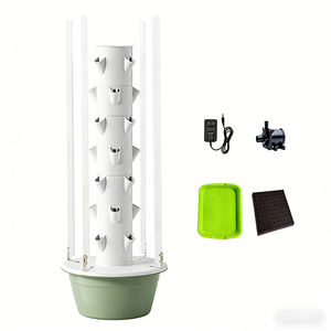 Tour de jardinage vertical hydroponique AGG à 5 niveaux, grands bacs empilables, 20 sites de plantation, alimentation en nutriments, réservoir de coco coir, pompe longue - Product Image 2