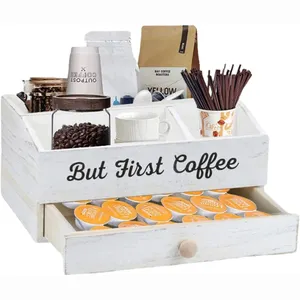 Coffee Station Organizer, Countertop Coffee Bar Accessories and Storage,  Coffee Pod Holder Storage Bin Box Organizer, Coffee Station K Cup Holder  for