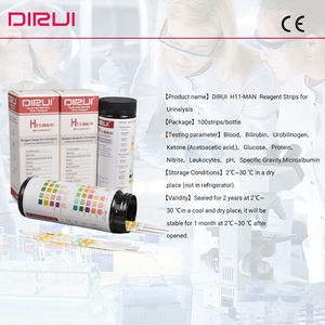 Nhà Máy Giá xách tay 11 thông số nước tiểu urinalysis Thuốc thử dirui nước tiểu phân tích Dải nước tiểu Bộ dụng cụ xét nghiệm - Product Image 6