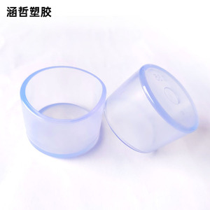 Protector de Patas de Muebles Hanzhe, Funda Redonda de PVC de 35 mm, Transparente, Antideslizante - Product Image 2