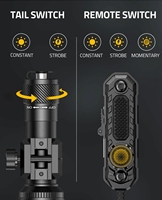 CVLIFE Combo de lumière laser vert clair Lampe de poche tactique 1000 lumens Combo de lumière laser à faisceau vert