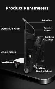 400kg Load Electric Stair Climbing Foldable Portable <strong>Hand</strong> <strong>Truck</strong> <strong>Dolly</strong> with Automatic Power <strong>and</strong> Stackable Design - Product Image 5