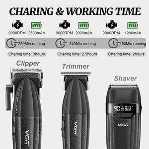 เครื่องตัดผม V-640 S3 DLC Blade 9000RPM ชุดอุปกรณ์ตัดผมแบบชาร์จไฟได้สำหรับช่างมืออาชีพ เครื่องตัดผมสำหรับร้านเสริมสวยและใช้ในบ้าน - Product Image 1
