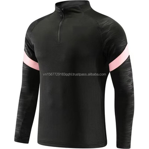 ชุดฝึกซ้อมฟุตบอลแขนยาวสีชมพูแบบซิปครึ่งตัว ปรับแต่งได้สำหรับวัยรุ่น ชุดกีฬาพิมพ์ลายดิจิทัล แห้งเร็ว สวมใส่สบาย - Product Image 5