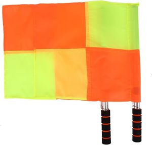 Drapeaux d'arbitre de football de sport réglables de couleur rouge et jaune personnalisés en usine professionnelle avec poignée en mousse - Product Image 2