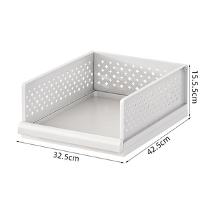 Clothing Organizer Drawer Type Storage Rack Foldable Layered <b>Wardrobe</b> Closet Organizer Solid Color Rectangle Eco Friendly - Product Image 5