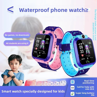 Reloj Inteligente Android Q12 para Niños con GPS, Pantalla TFT Cuadrada, Correa de Silicona, Resistente al Agua, Cámara y Función de Fotografía, 6.ª Generación